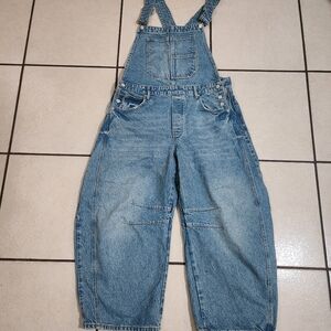 Free People Barrel Jean Overalls SzXL